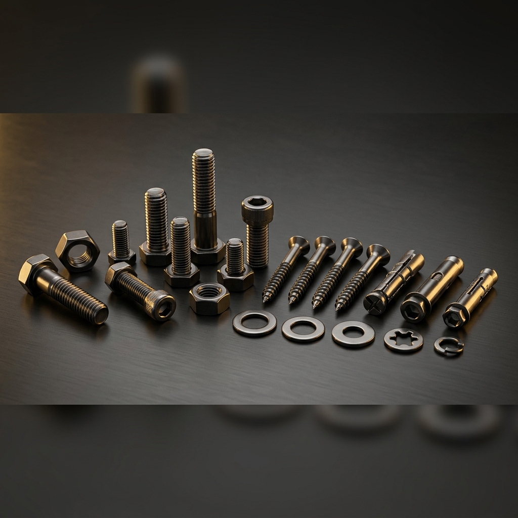 Industrial fasteners including nuts, bolts, screws and washers