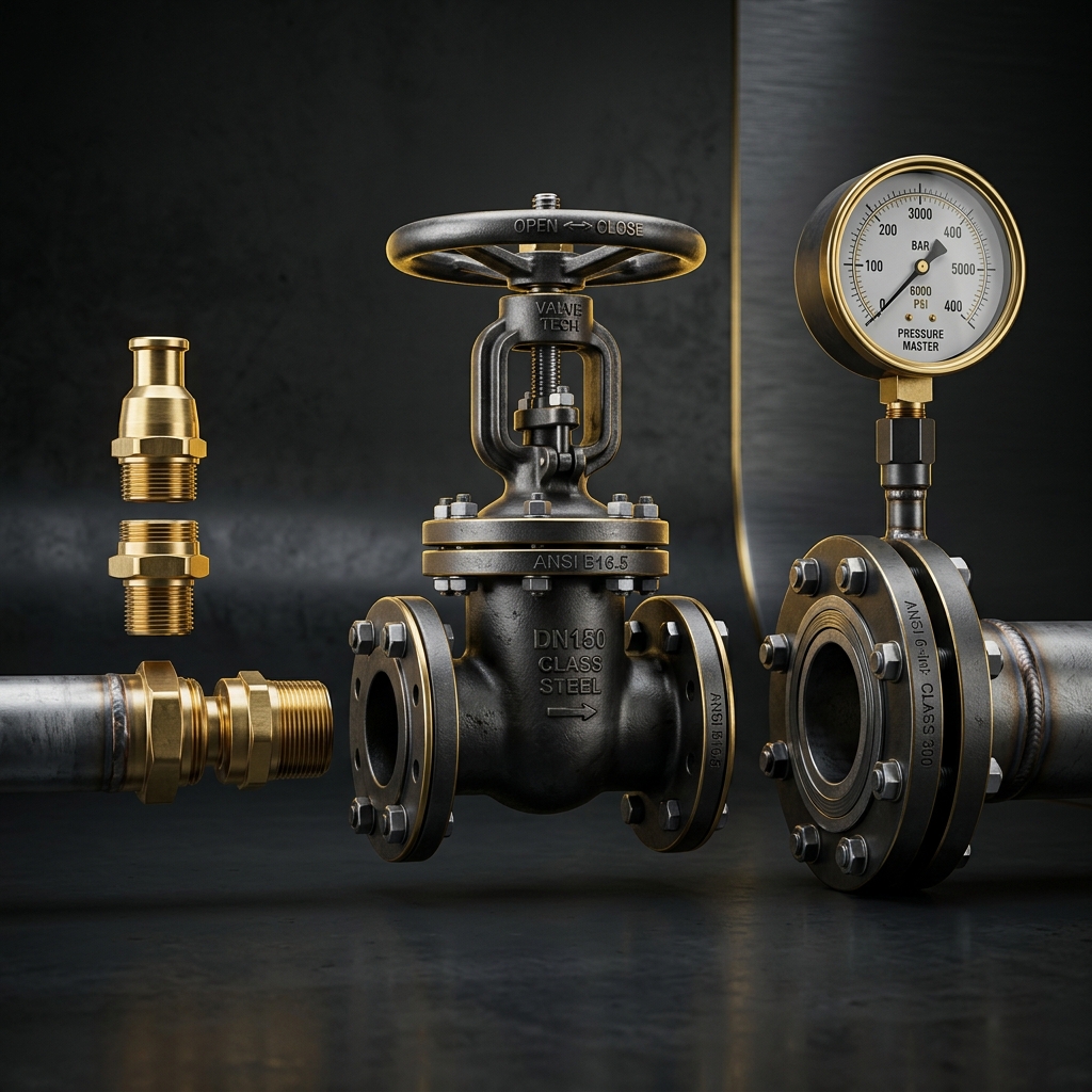 Oil and gas materials including valves and industrial components